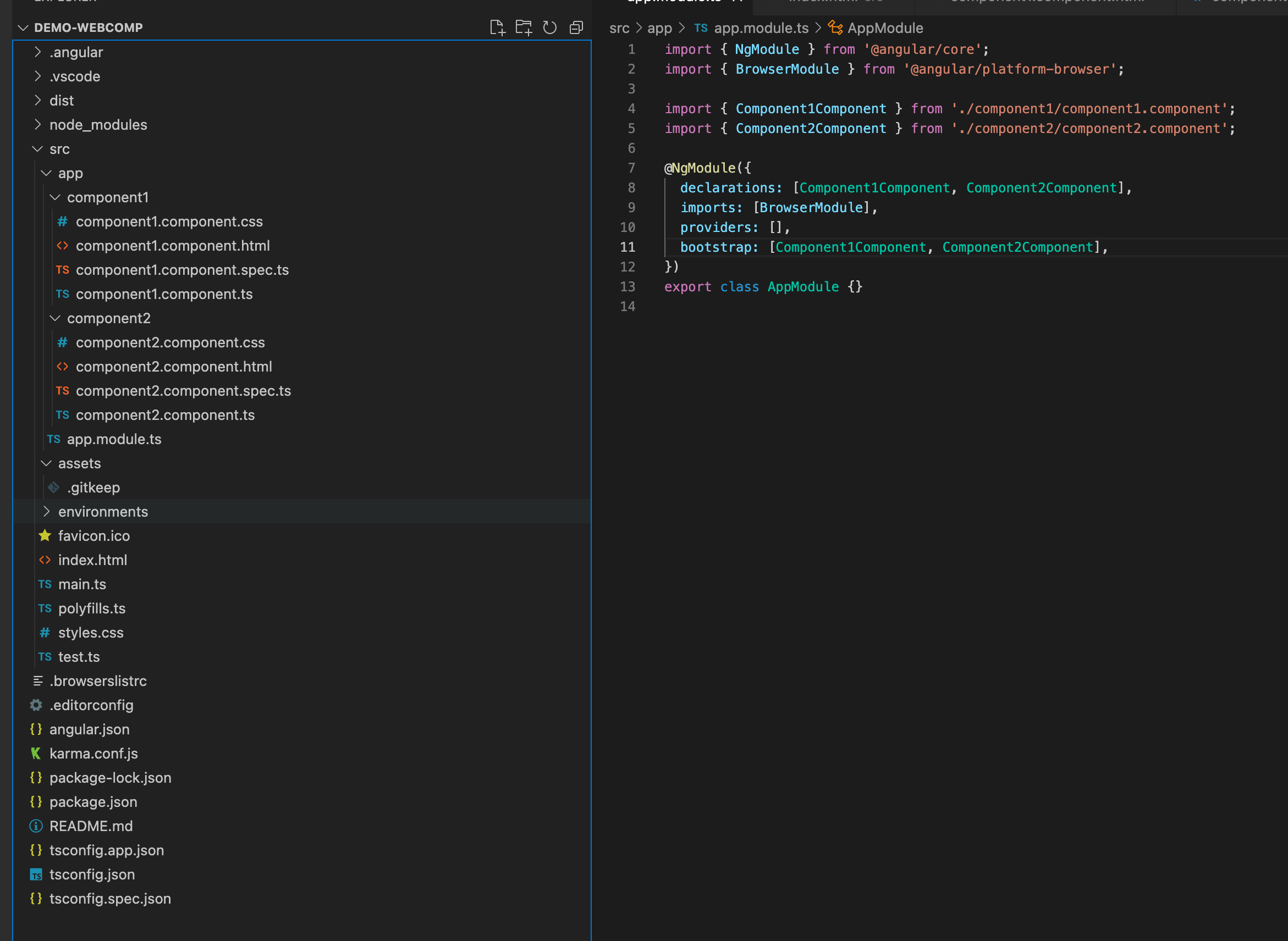 vscode file structure