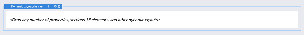 Empty dynamic layout and inline layout format and default container format