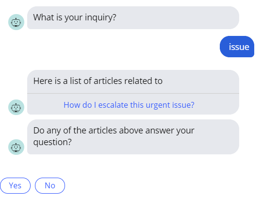 chatbot launch dialog from link