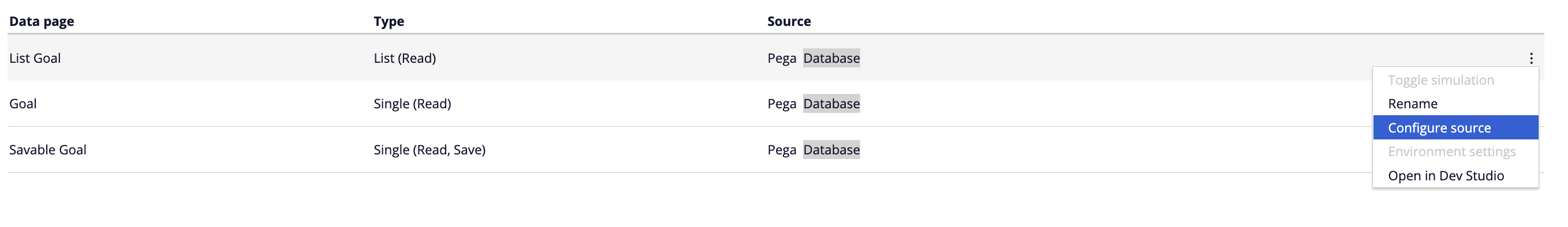 replace source for data page